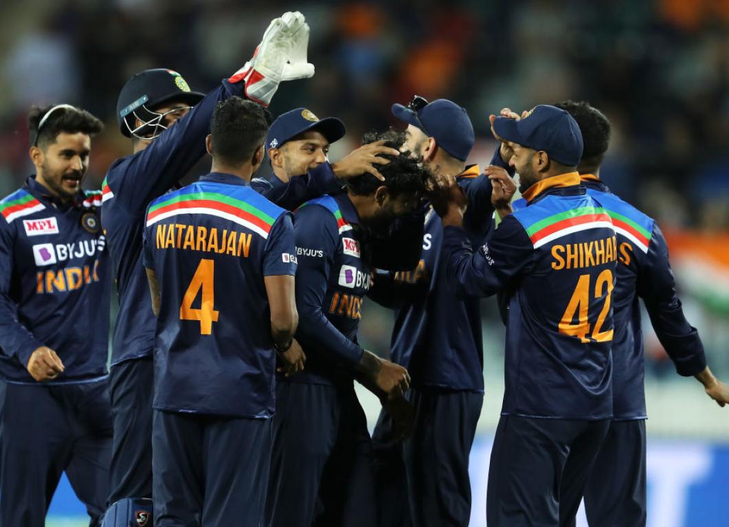 India beat Australia by 13 runs in the last ODI at Manuka Oval. Australia took series 2-1.