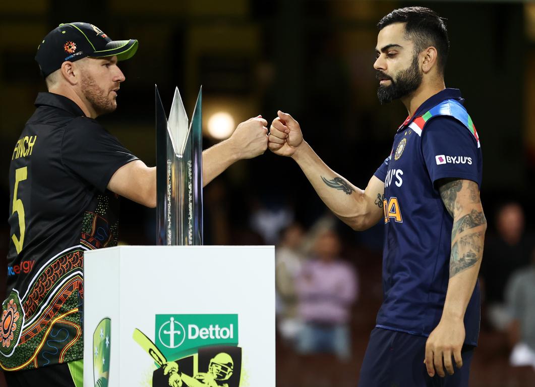 Virat Kohli and Aaron Finch