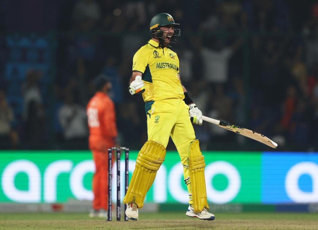 Watch – Glenn Maxwell celebrates getting to the ODI World Cup’s fastest century with a very special celebration Watch – Glenn Maxwell celebrates getting to the ODI World Cup’s fastest century with a very special celebration