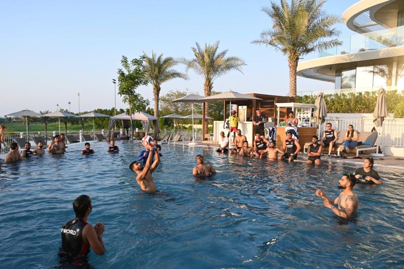 The RCB Clashathon kicks off with Pool Volleyball