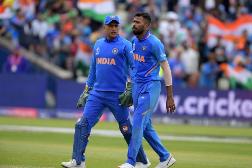 Hardik Pandya and MS Dhoni